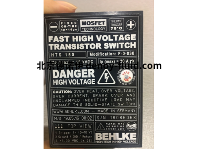 Behlke晶閘管高壓開關HTS 60-100-SCR通過TTL 觸發脈沖觸發